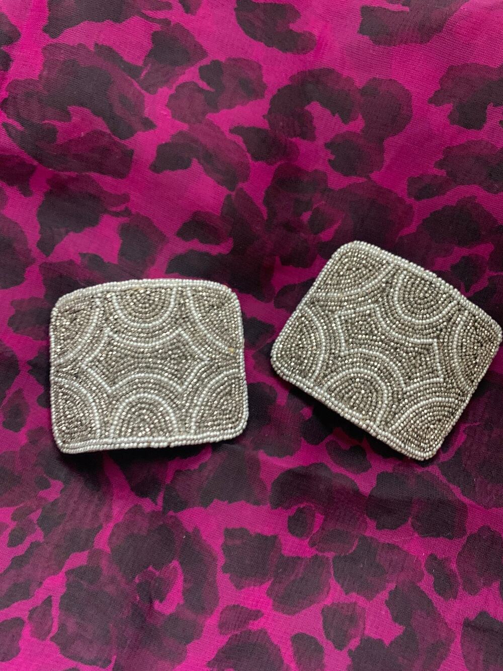 French Holfast beaded shoe clips faceted